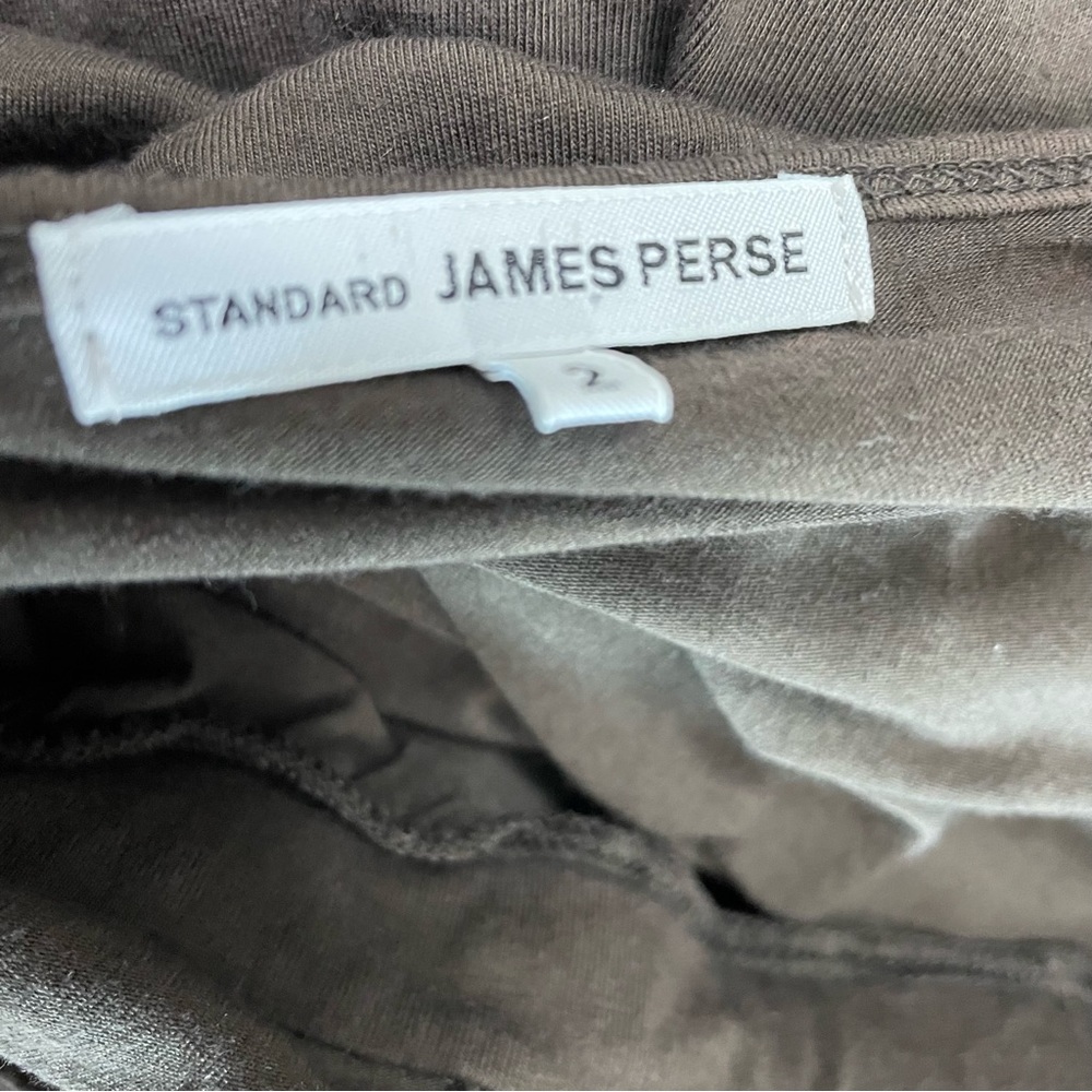 Standard James Perse cotton blend mini Dress empire waist brown size medium soft - Picture 6 of 8